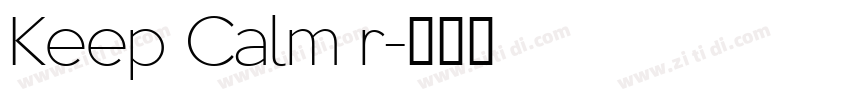 Keep Calm r字体转换